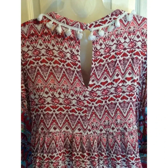 Michael Michael Kors Top Multicolored Boho Tassels Sz S Bust 34 Length 30 - Picture 6 of 9